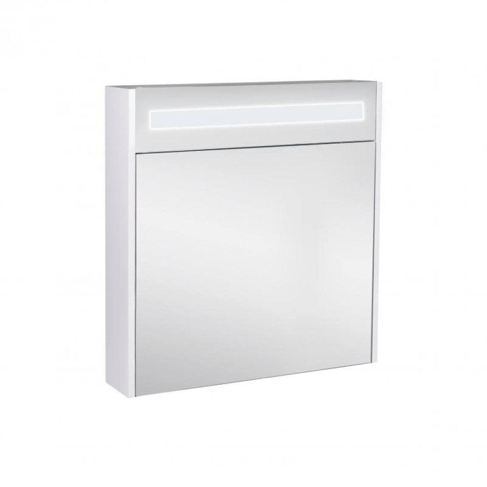 Дзеркальна шафа підвісна Qtap Robin 700х730х145 White з LED-підсвіткою QT1377ZP7001W