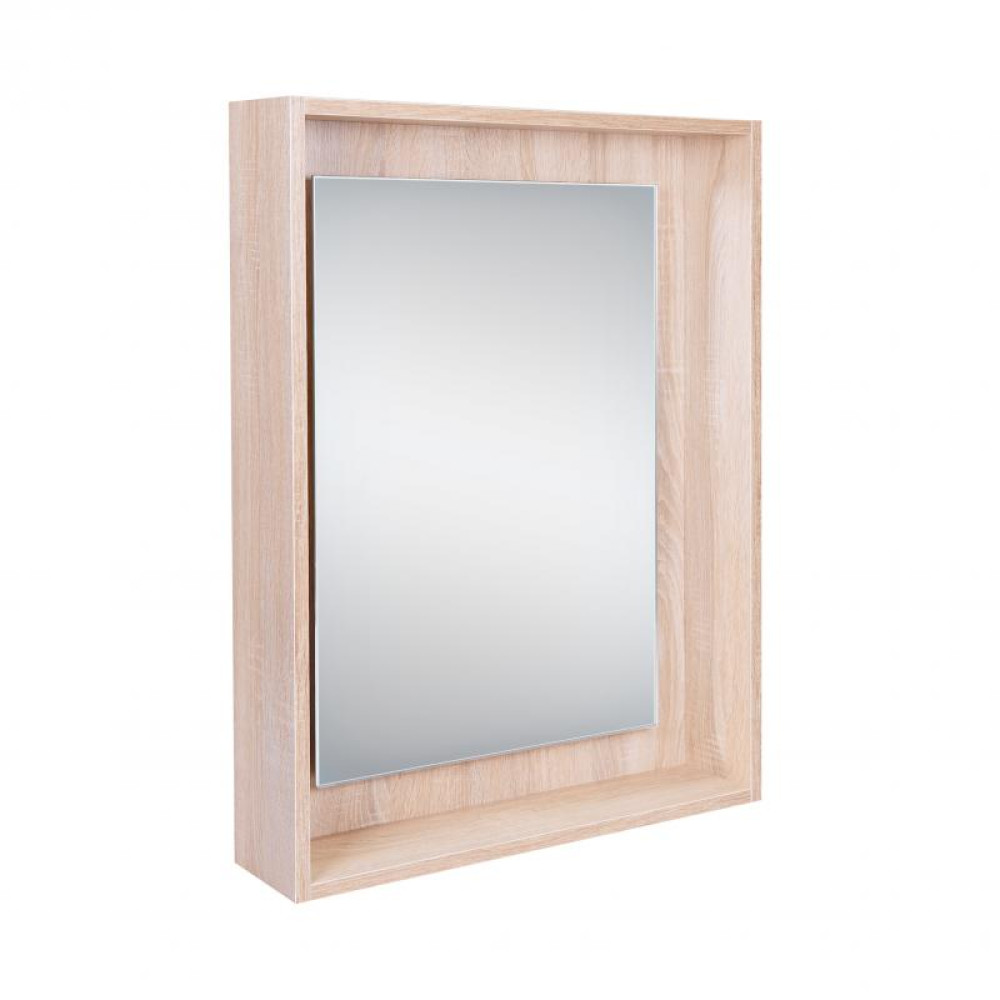 Дзеркальна шафа підвісний Qtap Pisces 600х800х140 Whitish oak з LED-підсвіткою QT2577ZP6003WO