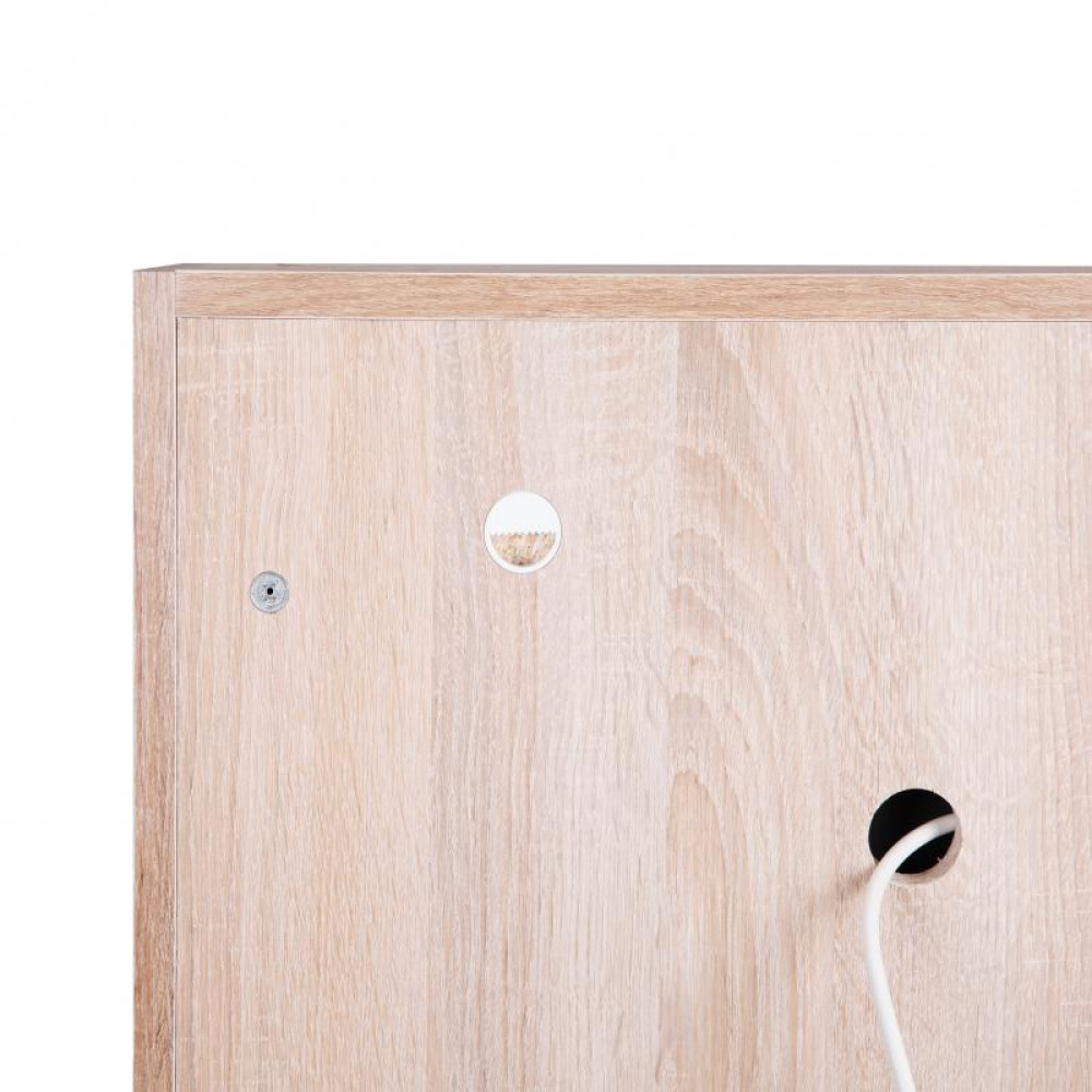 Дзеркальна шафа підвісний Qtap Pisces 600х800х140 Whitish oak з LED-підсвіткою QT2577ZP6003WO