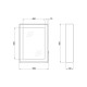 Дзеркальна шафа підвісний Qtap Pisces 600х800х140 Whitish oak з LED-підсвіткою QT2577ZP6003WO