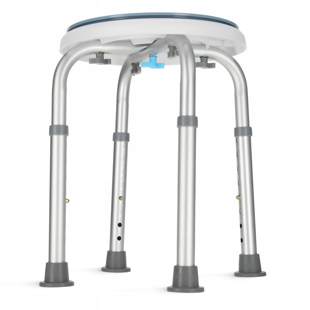 Стул-табурет поворотный 4FIZJO для ванной и душа, регулируемый White/Grey (P-5905973403412)