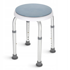 Стул-табурет поворотный 4FIZJO для ванной и душа, регулируемый White/Grey (P-5905973403412)