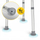 Стул-табурет поворотный 4FIZJO для ванной и душа, регулируемый White/Grey (P-5905973403412)