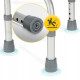 Сходинка-табурет 4FIZJO для ванної та душу, регульована White/Grey (P-5905973403429)