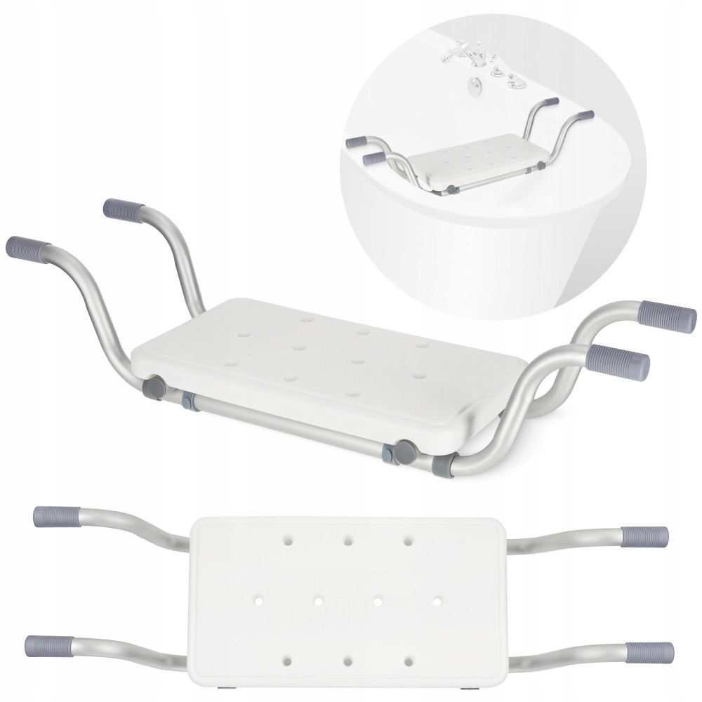 Сидение-скамейка для ванной 4FIZJO регулируемая White/Grey (P-5905973403436)