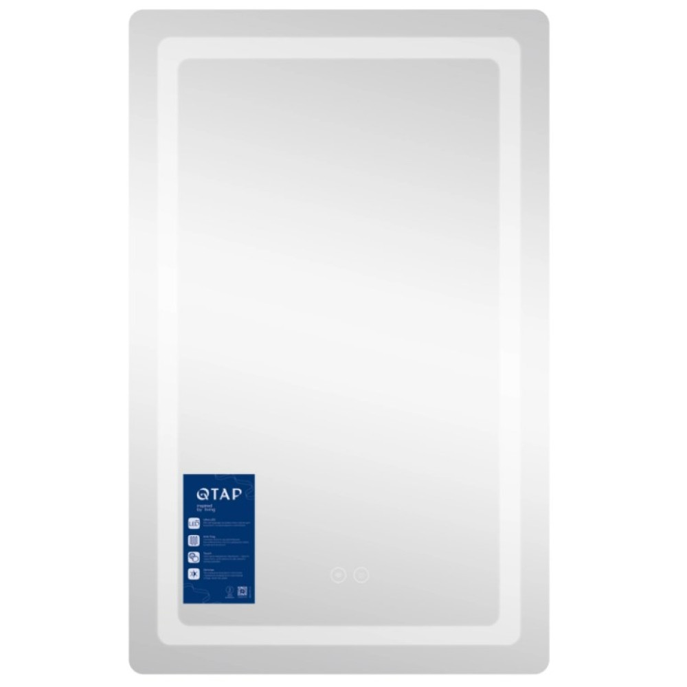 Зеркало Qtap Mideya с антизапотеванием (DC-F911) 500х800 QT2078F911W