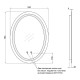 Дзеркало Qtap Mideya DC-A805-1 з LED-підсвічуванням QT2078A8051W