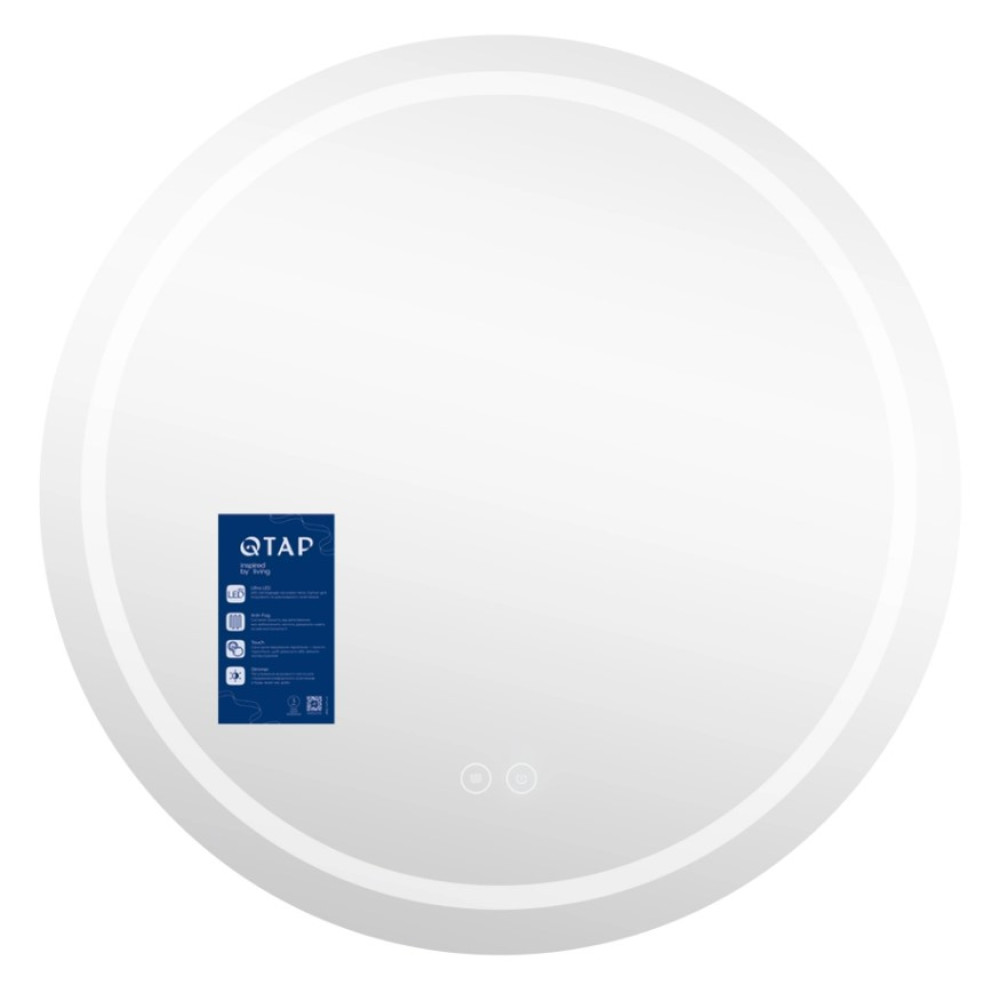 Зеркало Qtap Mideya с LED-подсветкой Touch QT2078NCR8080W
