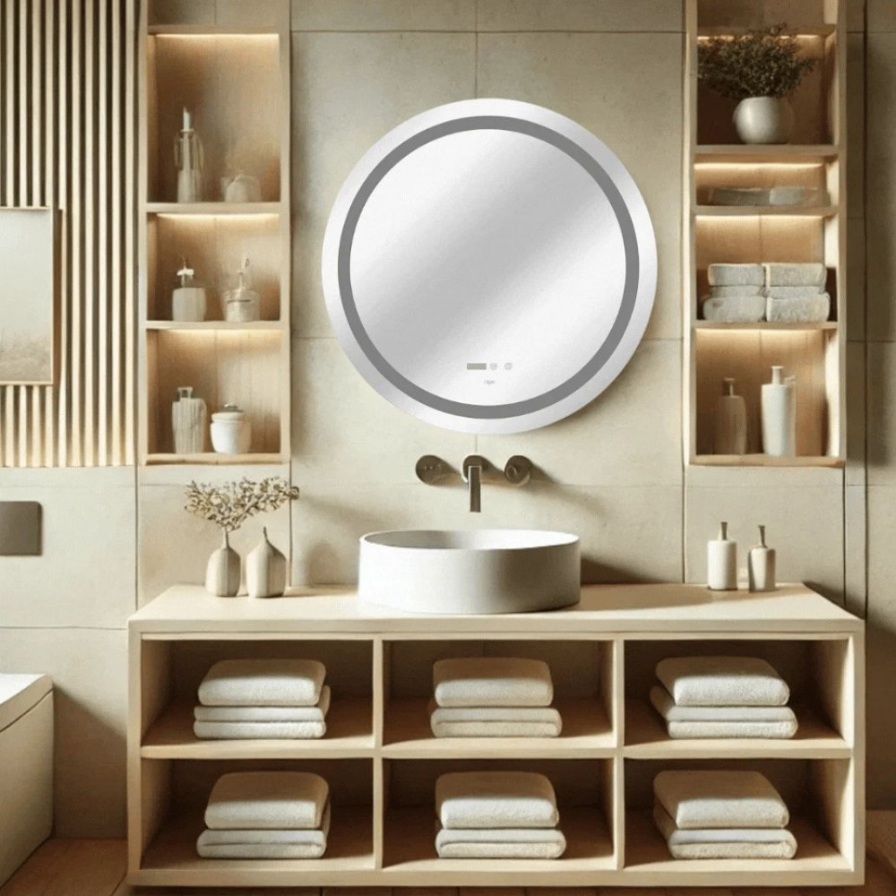 Зеркало Qtap Mideya с LED-подсветкой Touch QT2078NCR8080W