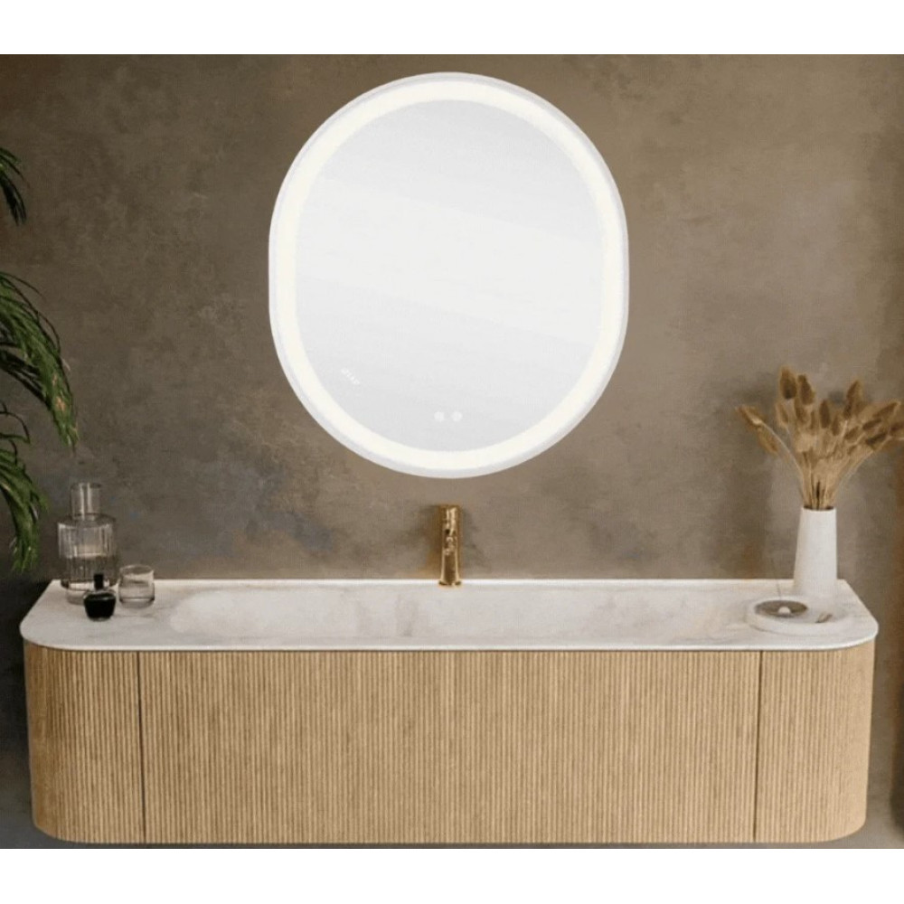 Дзеркало Qtap Gemini кругле з LED-підсвічуванням Touch QT2578R8071W