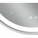 Дзеркало Qtap Gemini кругле з LED-підсвічуванням Touch QT2578R8071W
