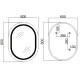 Дзеркало Qtap Gemini (GE1) овальне з LED-підсвічуванням Touch QT2578R6080