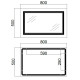 Дзеркало Qtap Cardinal з LED-підсвічуванням Touch QT0478C5080
