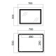 Дзеркало Qtap Gemini з LED-підсвічуванням Touch QT2578R5070