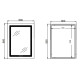 Дзеркало Qtap Cardinal (CA2) прямокутне з LED-підсвічуванням Touch QT0478C608048453