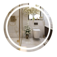 Зеркало Qtap Mideya (MI6) круглое с LED-подсветкой Touch QT2078NCR7070W