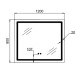 Дзеркало Qtap Mideya (MI2) прямокутне з LED-підсвічуванням Touch QT2078F12080