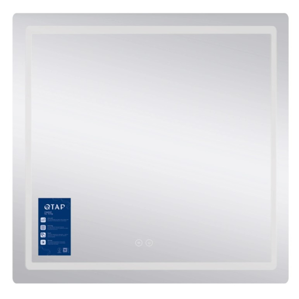 Дзеркало Qtap Mideya (MI2) прямокутне з LED-підсвічуванням Touch QT2078DCF7080