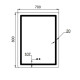 Дзеркало Qtap Mideya (MI2) прямокутне з LED-підсвічуванням Touch QT2078DCF7080