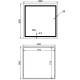 Дзеркало Qtap Mideya (MI1) квадратне з LED-підсвічуванням Touch QT2078NCF808048477