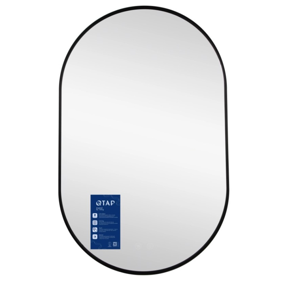 Дзеркало Qtap Scorpio (SC1) 500x800 мм, овальне, з LED-підсвіткою Touch QTSC500800