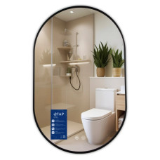 Зеркало Qtap Scorpio (SC1) 500x800 мм, овальное, с LED-подсветкой Touch QTSC500800