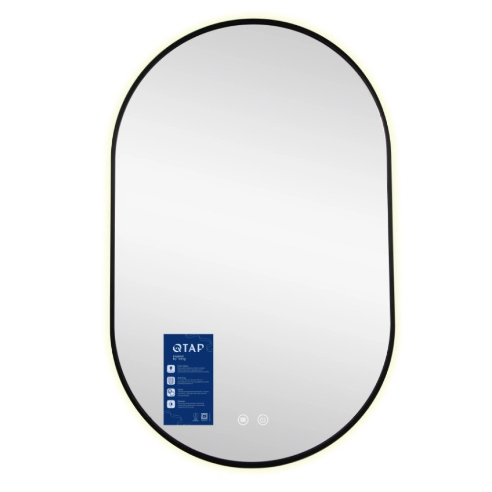 Дзеркало Qtap Scorpio (SC1) 500x800 мм, овальне, з LED-підсвіткою Touch QTSC500800