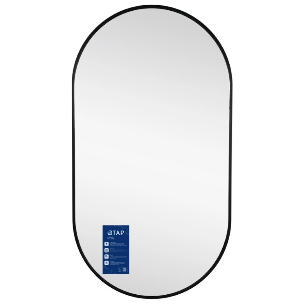 Дзеркало QtapScorpio (SC1) 500x900 мм, овальне, з LED-підсвіткою Touch QTSC500900