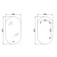 Дзеркало QtapScorpio (SC1) 500x900 мм, овальне, з LED-підсвіткою Touch QTSC500900