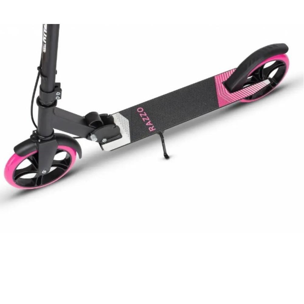 Самокат із ручним тормозом Razzo CITY 200 мм. алюмінієвий HUL1-200 Black/Pink (HUL1-200 BLACK PINK)
