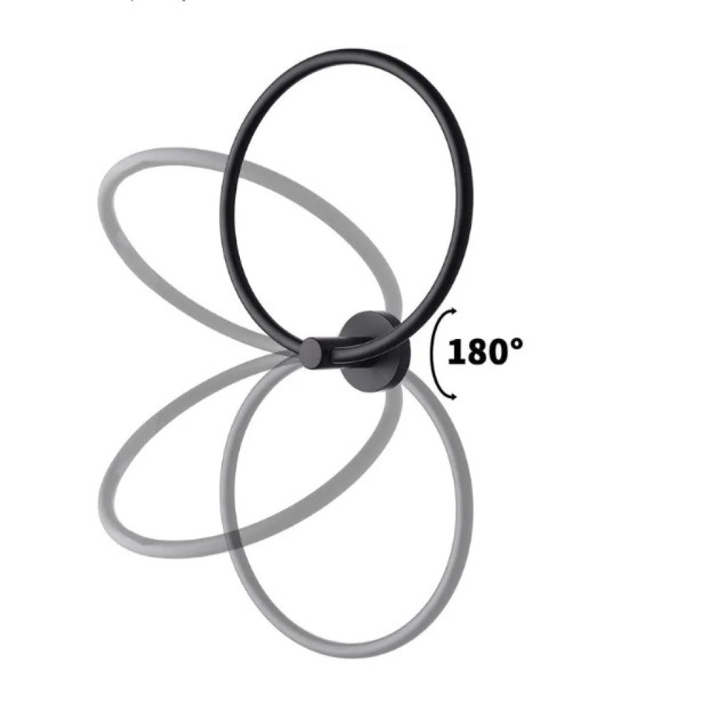 Тримач для рушників Rea Mist black (REA-80028)