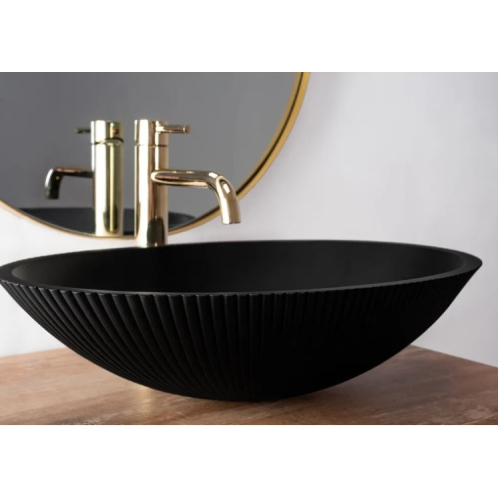 Раковина Rea Della black matt (REA-U0274)