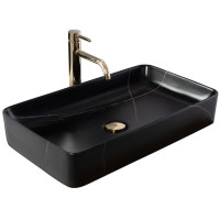 Раковина Rea Denis black stone matt (REA-U6510)