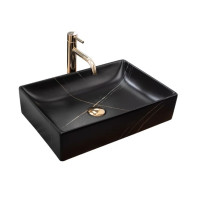 Раковина Rea Inga black marble mat (REA-U8006)