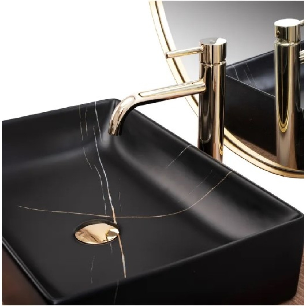 Раковина Rea Inga black marble mat (REA-U8006)