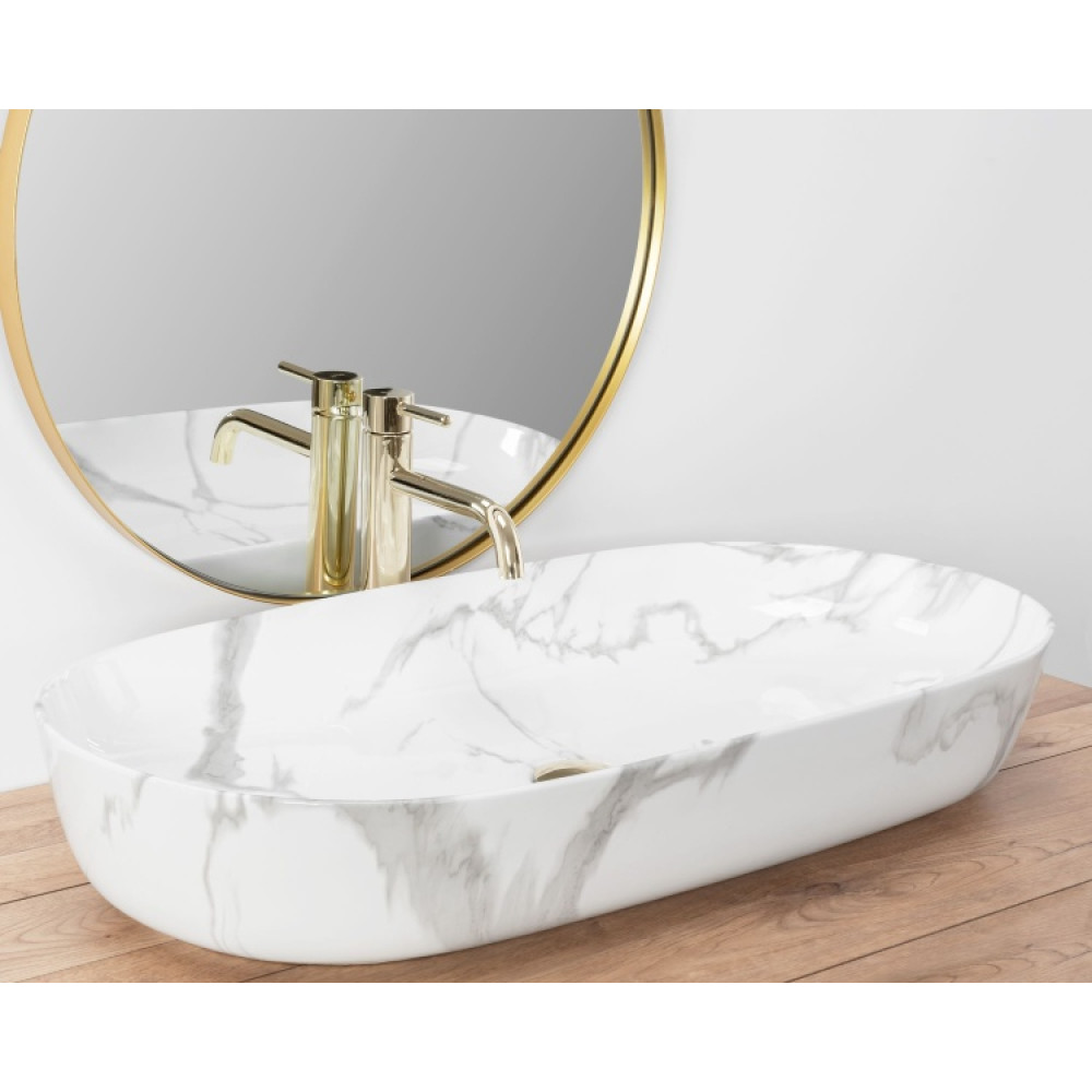 Раковина Rea Cleo 81 shinny marmo (REA-U8403)