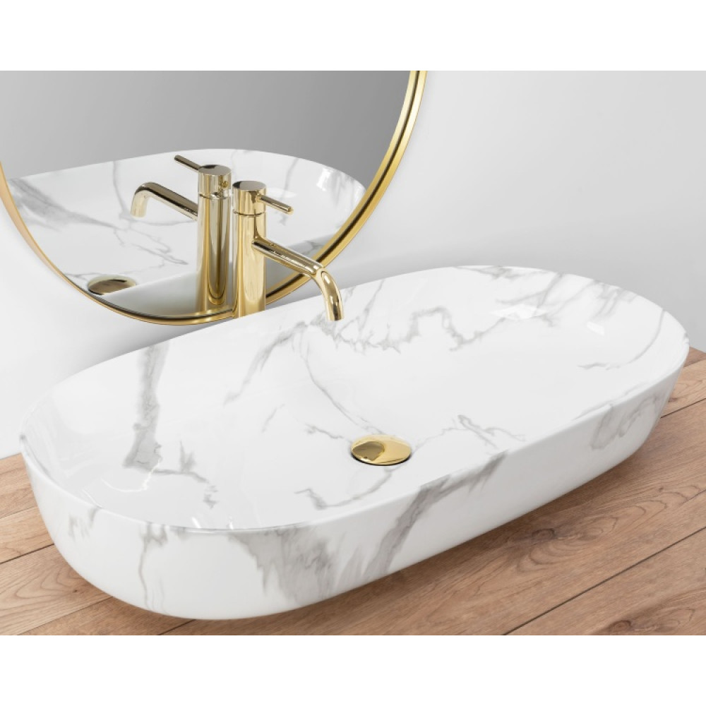 Раковина Rea Cleo 81 shinny marmo (REA-U8403)