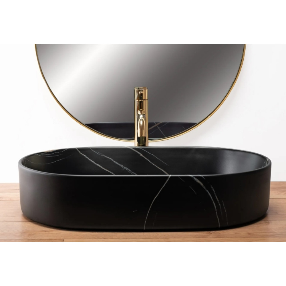Раковина Rea Nadia black stone matt (REA-U8565)