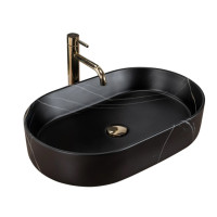 Раковина Rea Nadia black stone matt (REA-U8565)