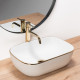 Раковина Rea Belinda white/gold (REA-U8736)