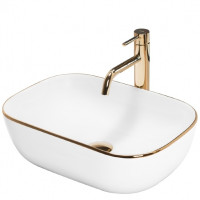 Раковина Rea Belinda white/gold (REA-U8736)