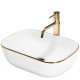 Раковина Rea Belinda white/gold (REA-U8736)