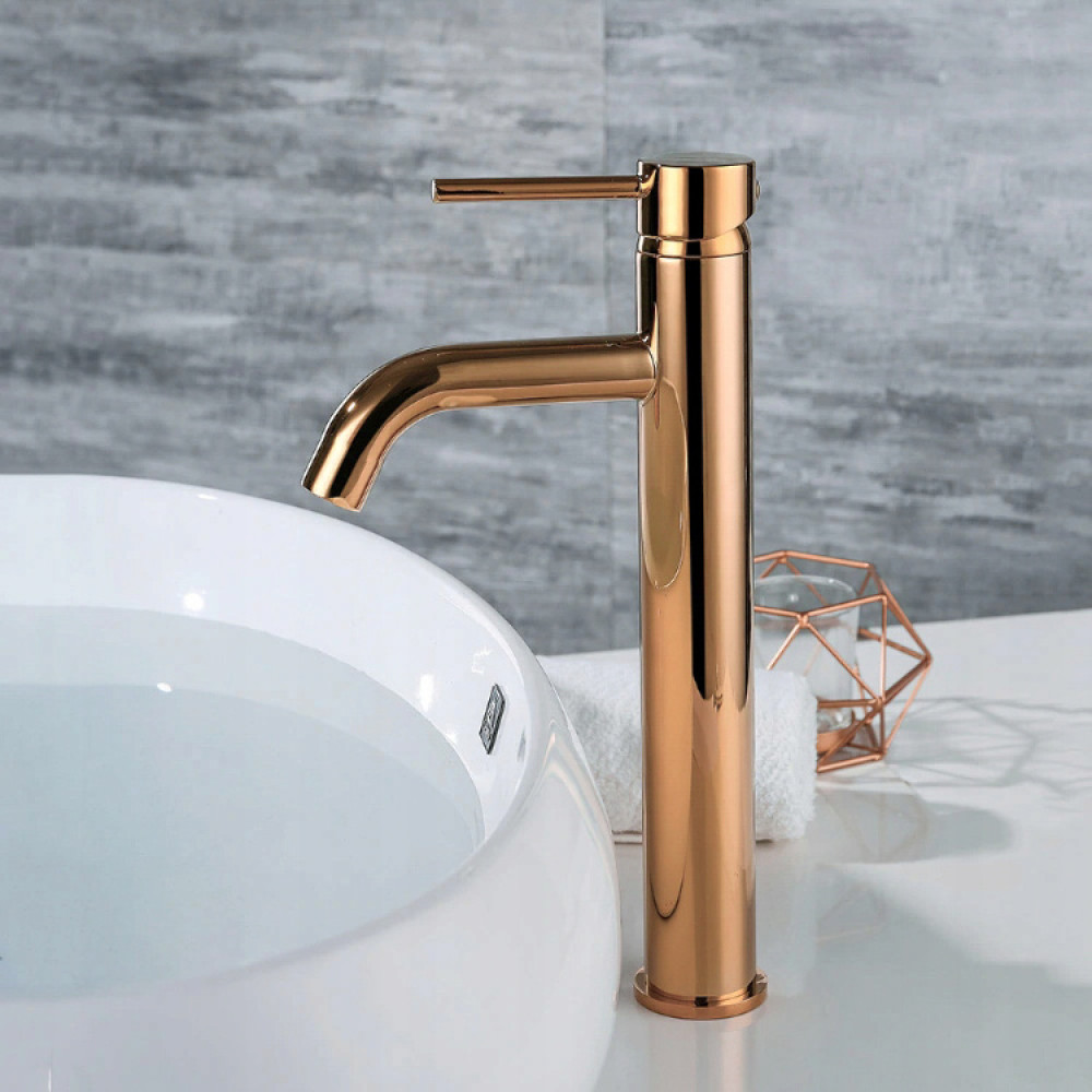 Змішувач для раковини Rea Lungo rose gold (REA-B6321)