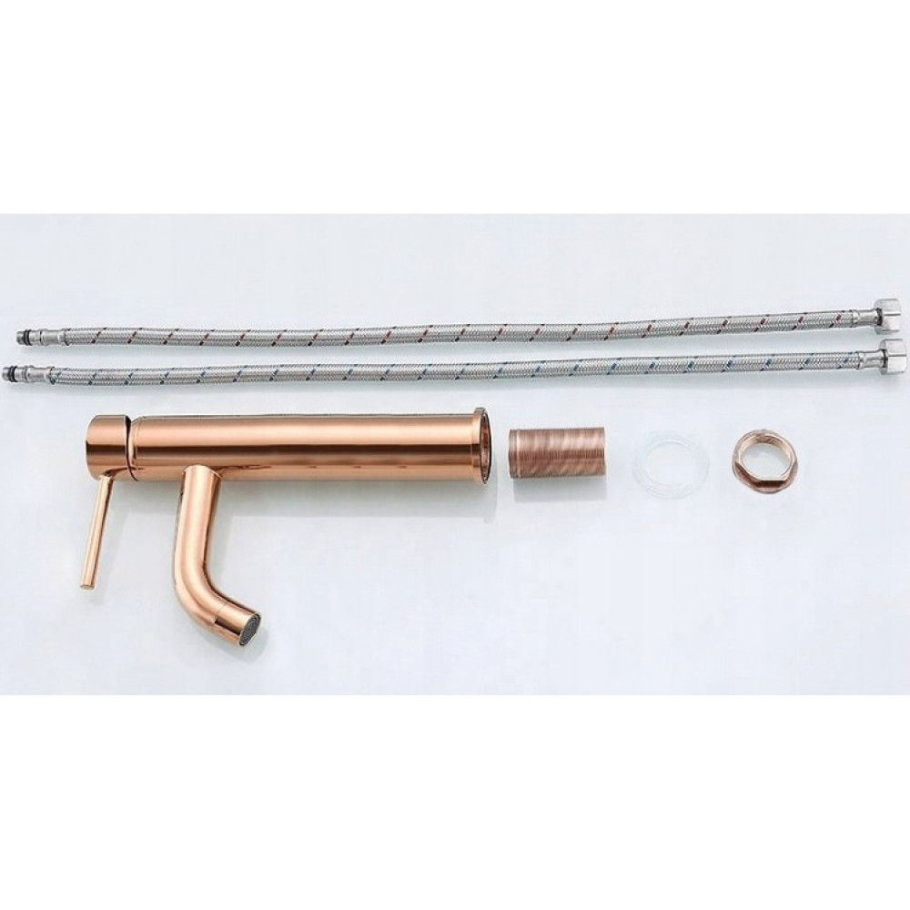 Змішувач для раковини Rea Lungo rose gold (REA-B6321)