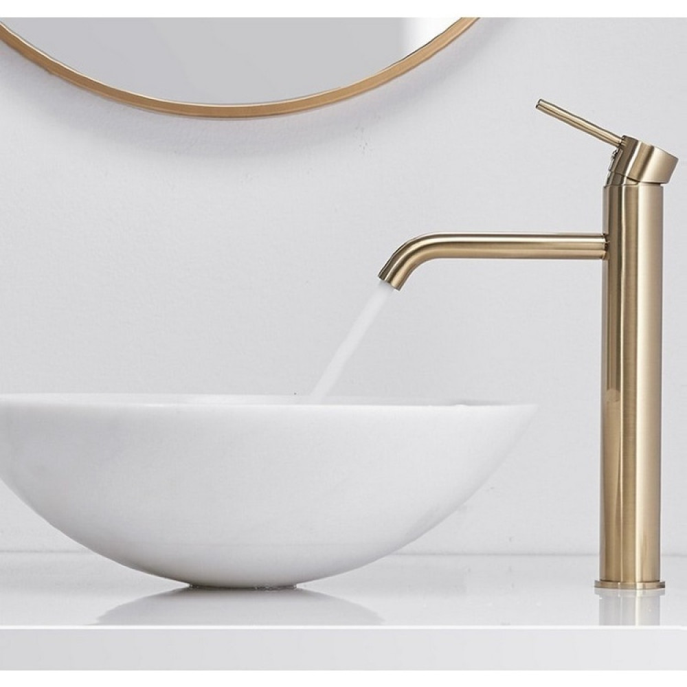 Змішувач для раковини Rea Lungo light gold (REA-B9409)