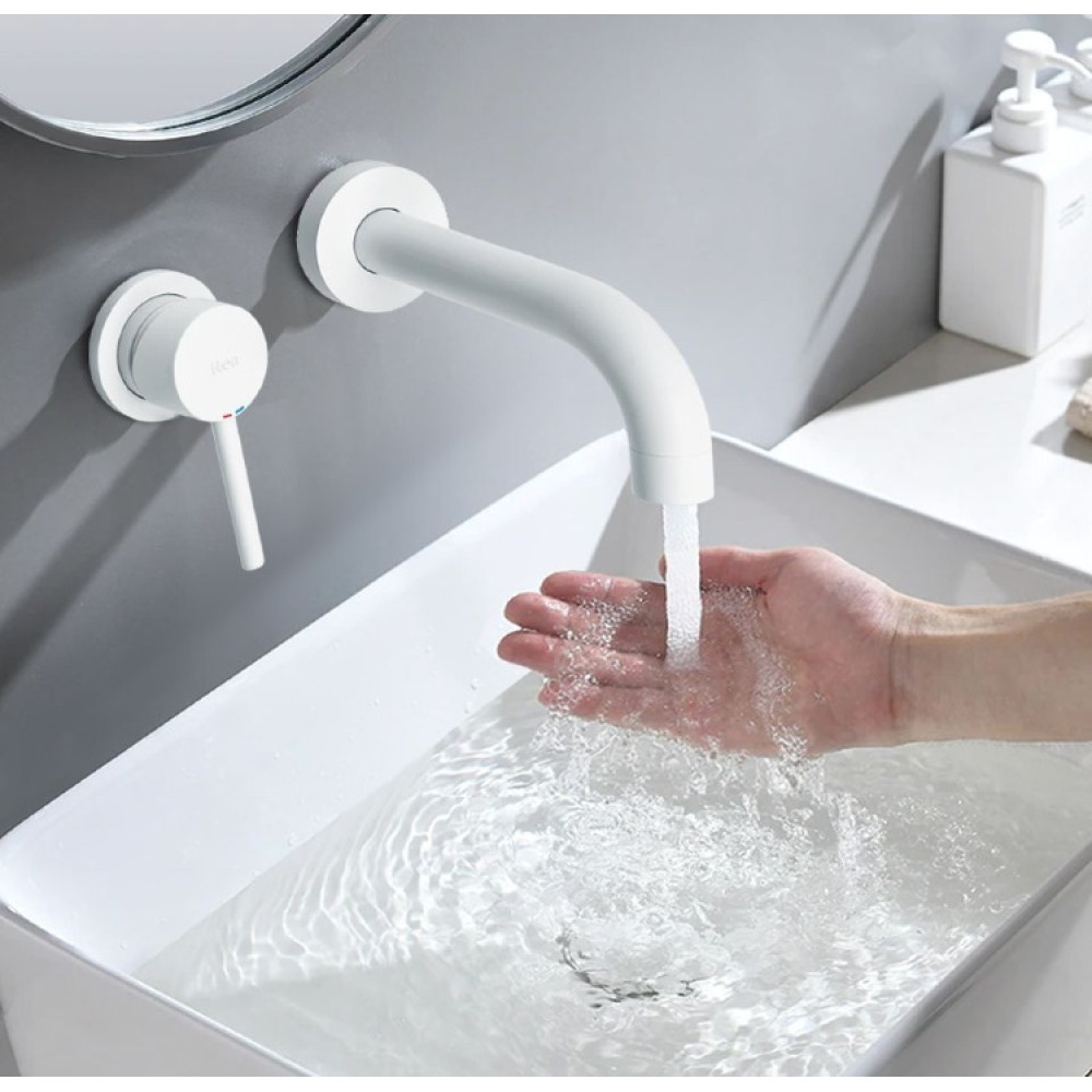 Змішувач для раковини Rea Lungo white (REA-B9559)
