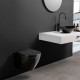 Унітаз підвісний Rea Carlo Mini Flat black gloss (REA-C8936)