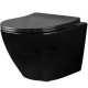 Унітаз підвісний Rea Carlo Mini Flat black gloss (REA-C8936)