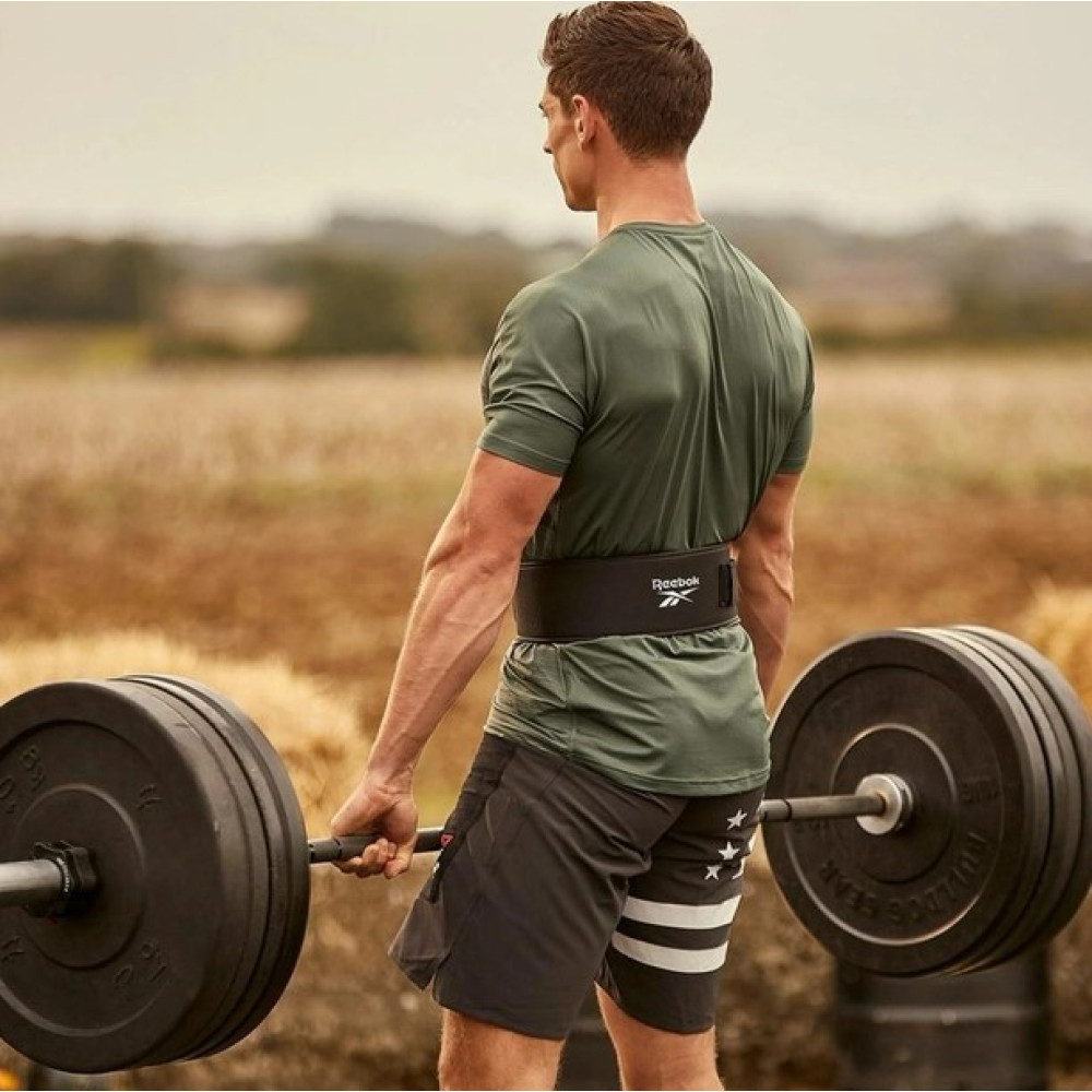 Пояс для важкої атлетики Reebok Weightlifting Belt чорний Уні XXL (94-120 cm) RAAC-15047