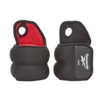 Обважнювачі зап'ястя Reebok Wrist Weights чорний, червоний Уні 0.5 кг RAWT-11210